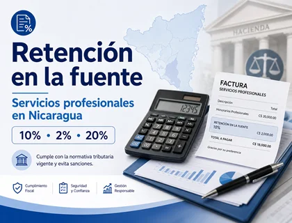 Retención en la fuente por servicios profesionales en Nicaragua