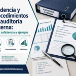Evidencia y procedimientos de auditoría externa: tipos, suficiencia y ejemplo