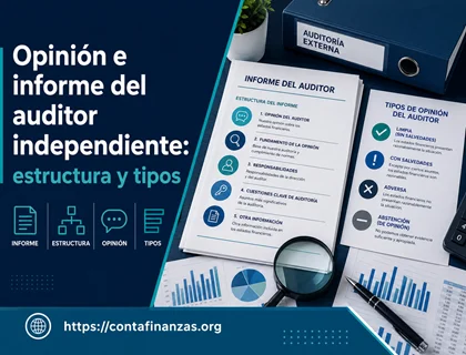 Opinión e informe del auditor independiente: estructura y tipos